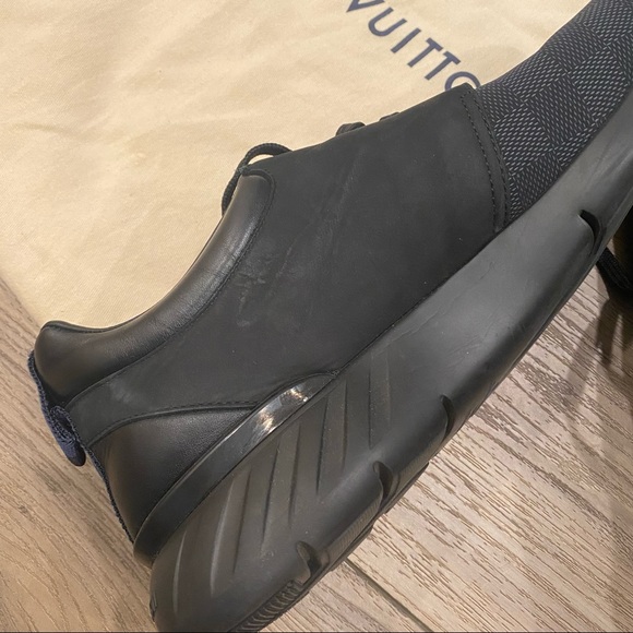 USED Louis Vuitton Black Sneakers SIZE 11 - Picture 7 of 7